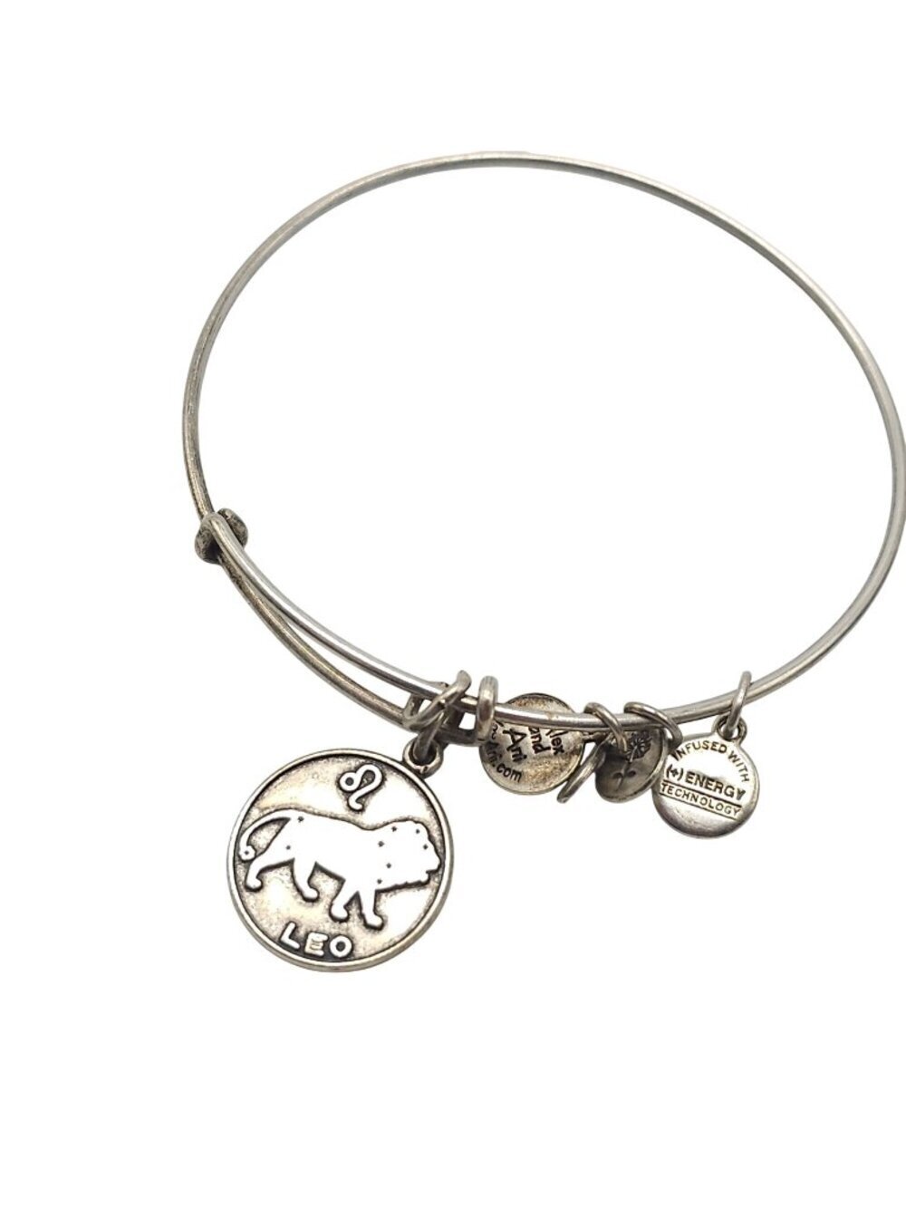 Alex And Ani Leo Zodiac Charm Bangle Bracelet Silver-Tone Infused With Energy